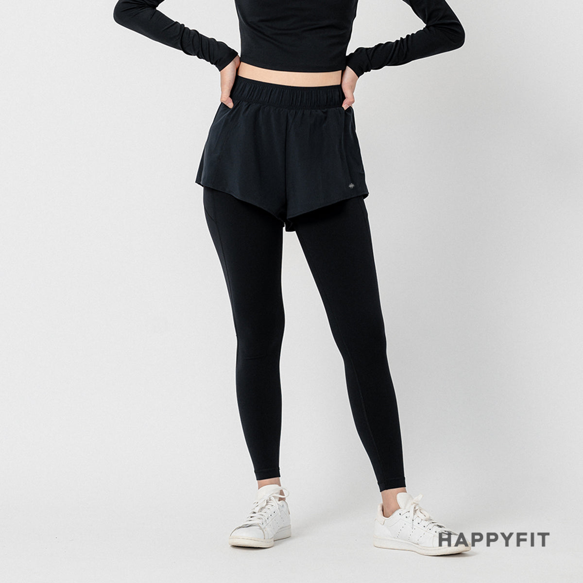 HAPPYFIT Legging Running Short Pants