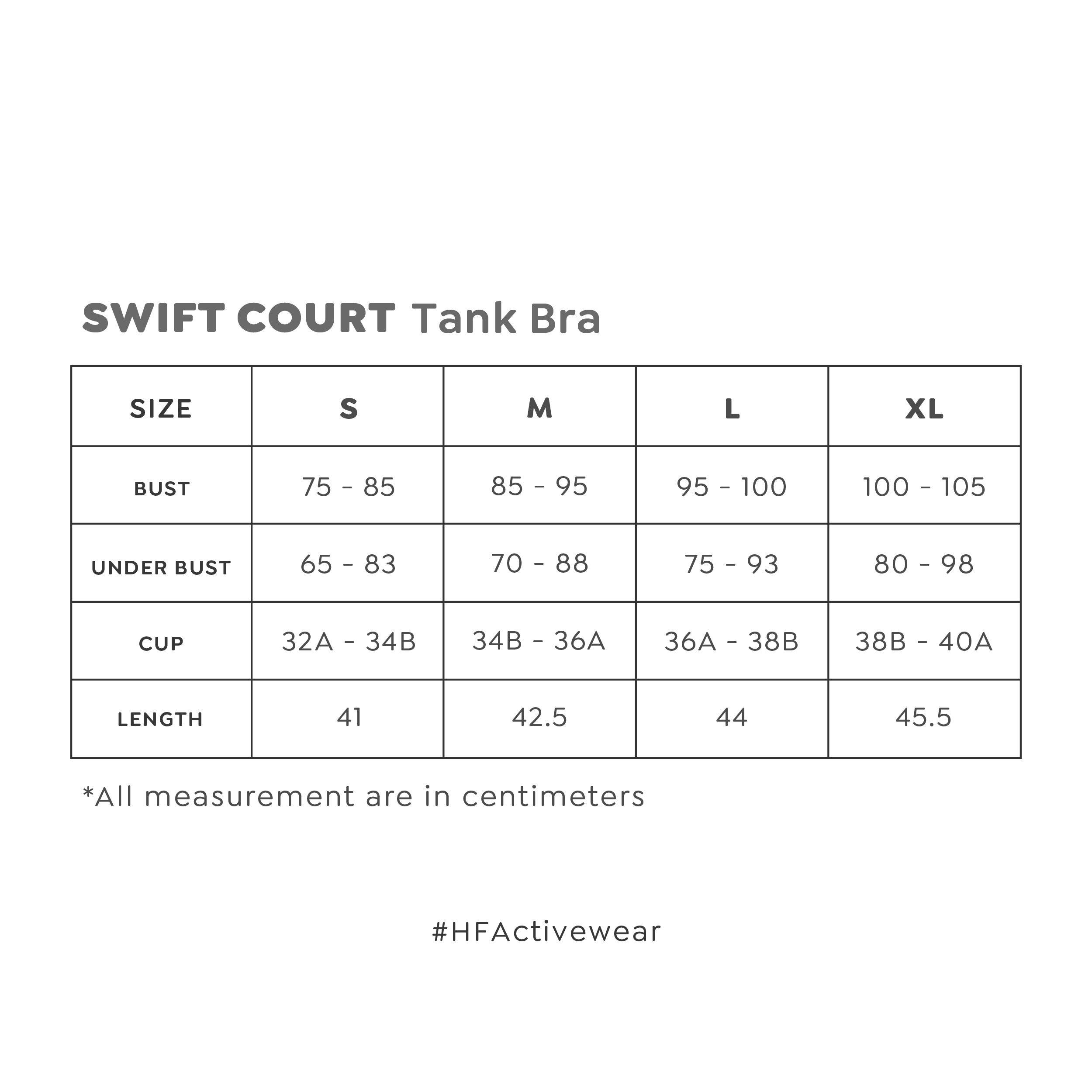 HAPPYFIT Swift Court Tank Bra