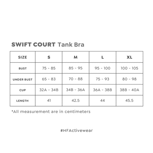 HAPPYFIT Swift Court Tank Bra
