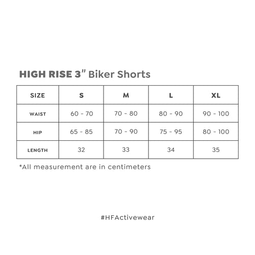 HF High Rise 3" Biker Shorts