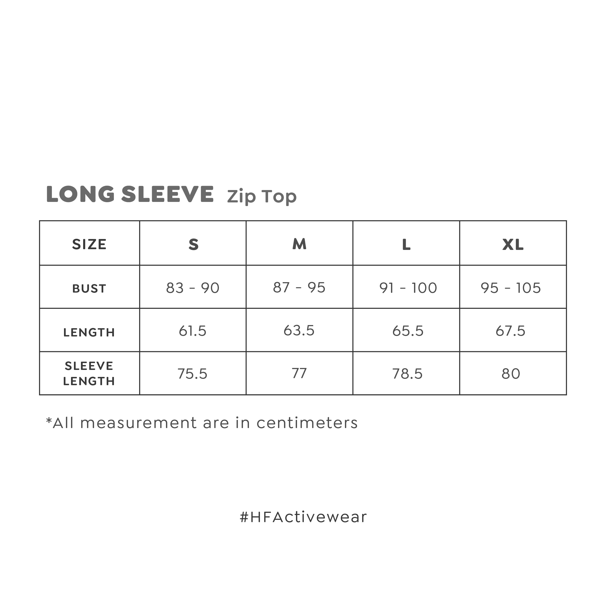 HAPPYFIT Long Sleeve Zip Top