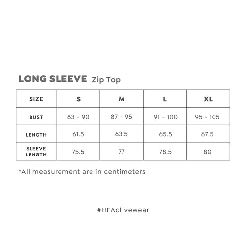 HAPPYFIT Long Sleeve Zip Top
