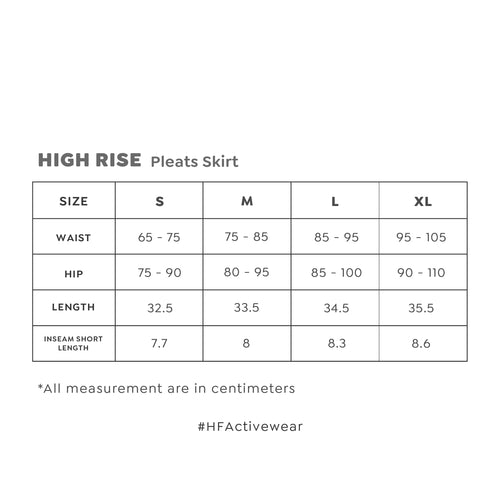 HAPPYFIT High Rise Pleats Tennis Skirt