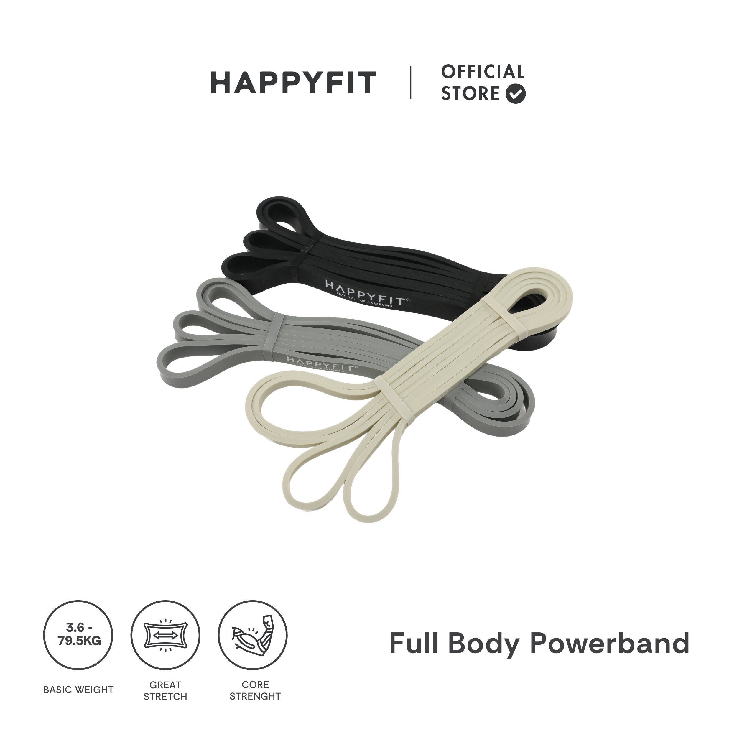 HAPPYFIT Resistance Full Body Power Band