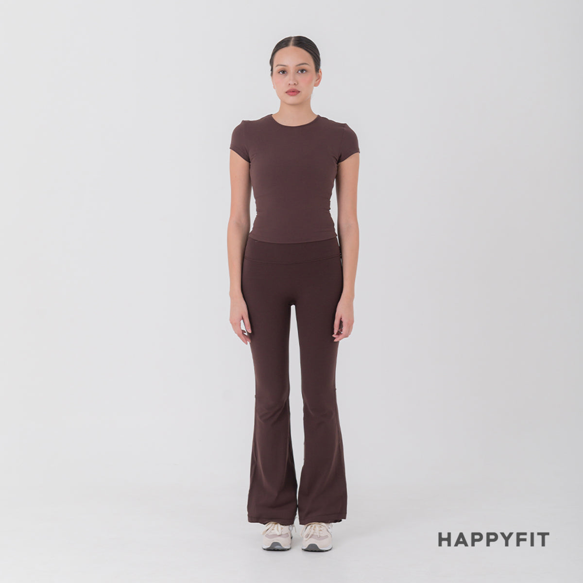 HAPPYFIT Flared Free Size Yoga Pants