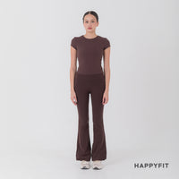 HAPPYFIT Flared Free Size Yoga Pants