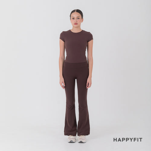 HAPPYFIT Flared Free Size Yoga Pants