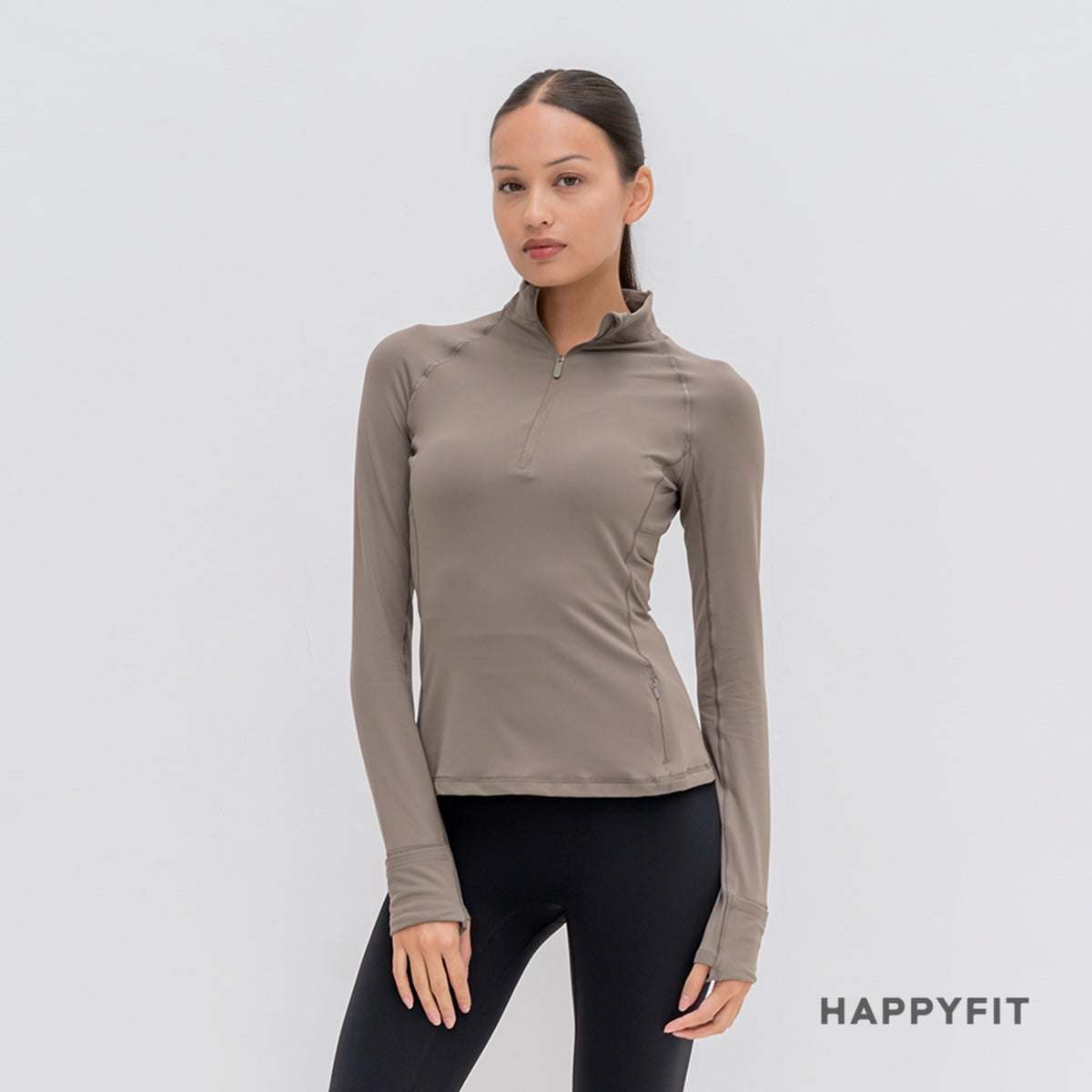 HAPPYFIT Long Sleeve Zip Top