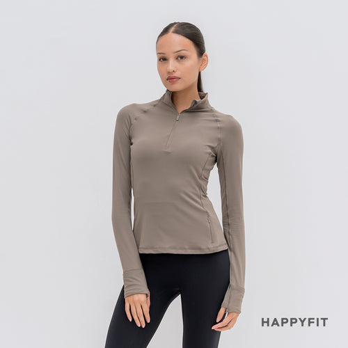 HAPPYFIT Long Sleeve Zip Top