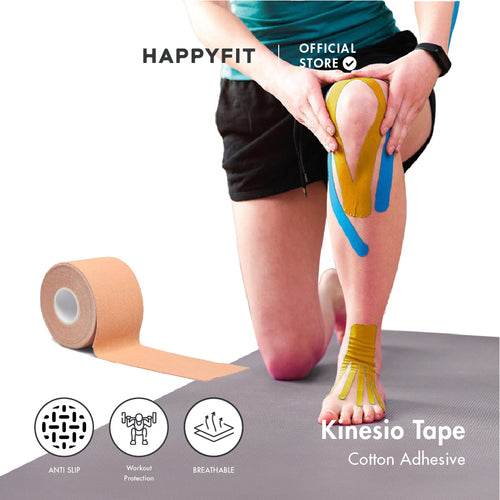 HAPPYFIT Kinesio Support Tape Cotton Coffee
