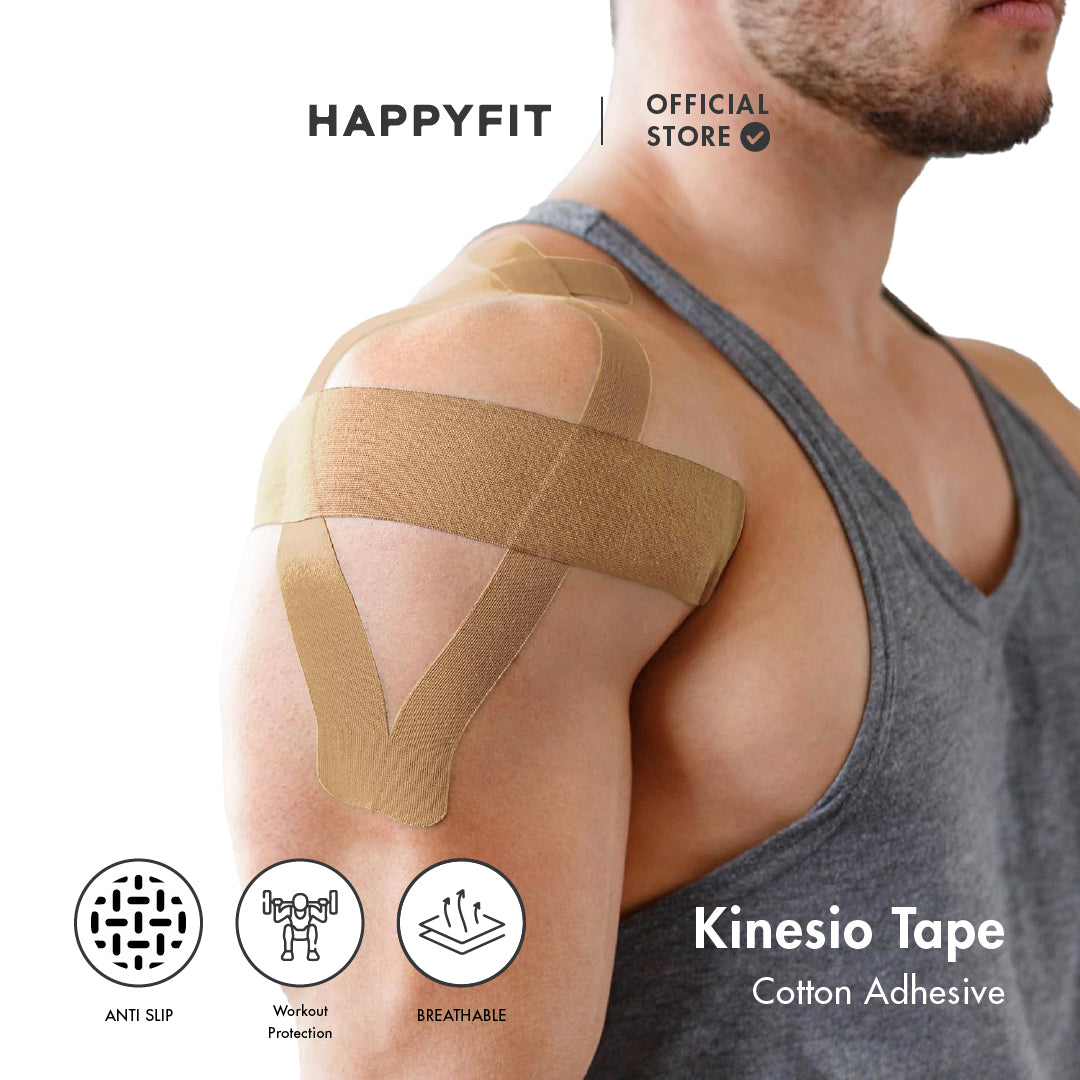 HAPPYFIT Kinesio Support Tape Cotton Coffee