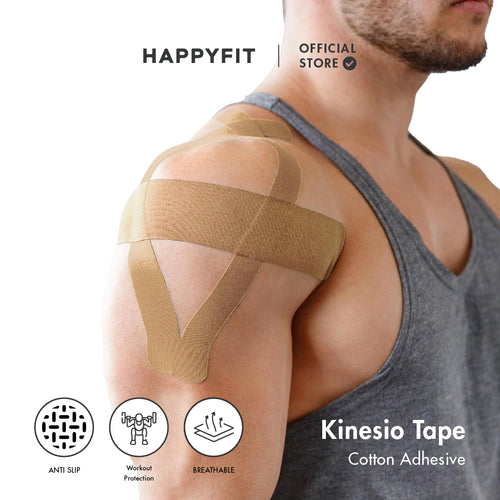 HAPPYFIT Kinesio Support Tape Cotton Coffee