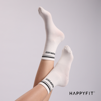 HAPPYFIT Unisex Half Crew Socks (Free Size) / Kaos Kaki Olahraga