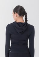 HAPPYFIT Long Sleeve Run Top with Hoodie