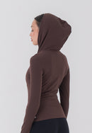 HAPPYFIT Long Sleeve Run Top with Hoodie