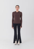 HAPPYFIT Long Sleeve Run Top with Hoodie