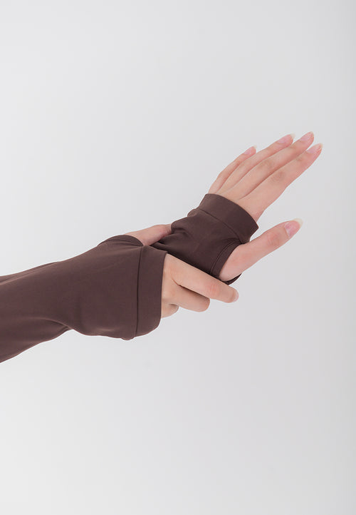 HAPPYFIT Long Sleeve Run Top with Hoodie