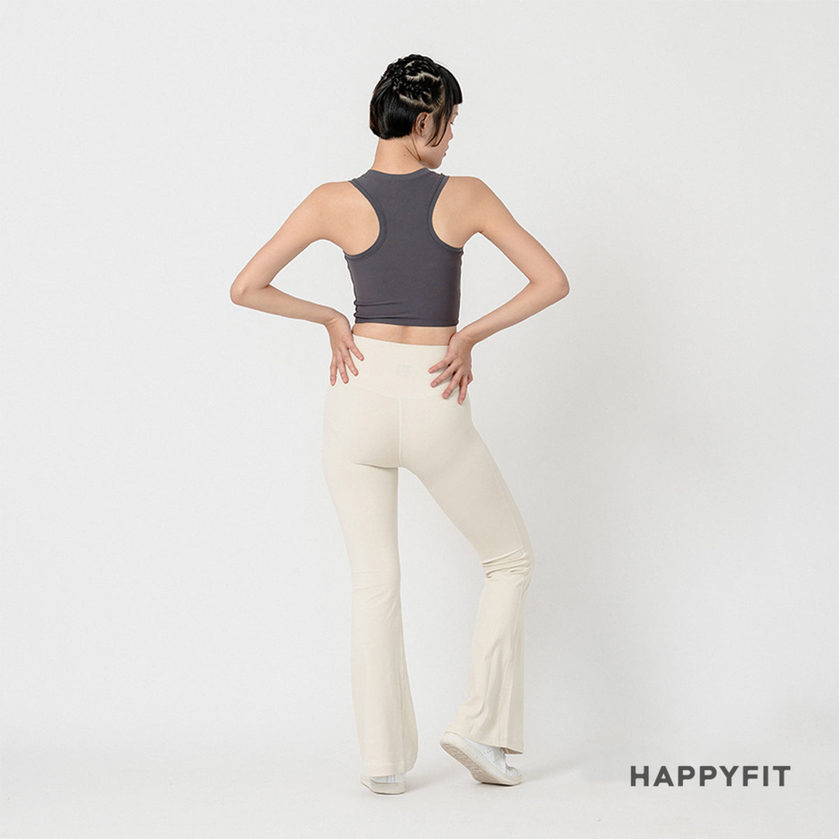 HAPPYFIT Flared Free Size Yoga Pants