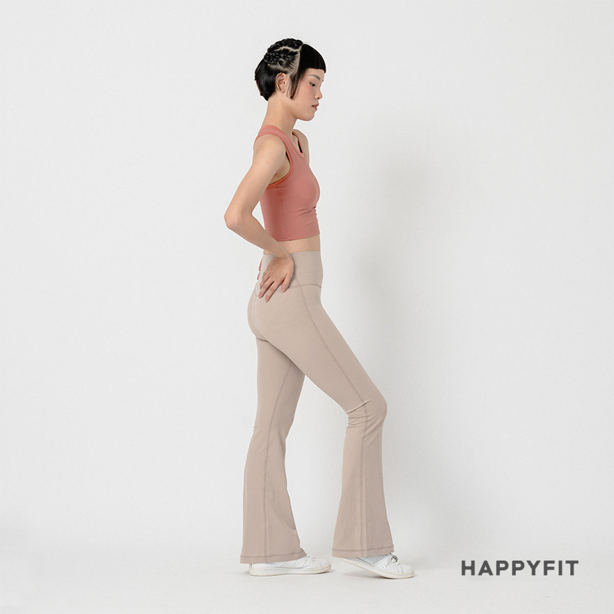 HAPPYFIT Flared Free Size Yoga Pants