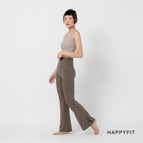 HAPPYFIT Flared Free Size Yoga Pants