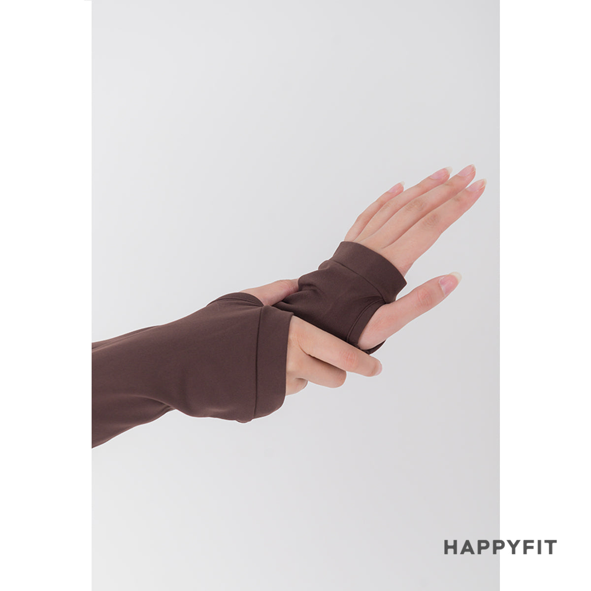 HAPPYFIT Long Sleeve Run Top with Hoodie
