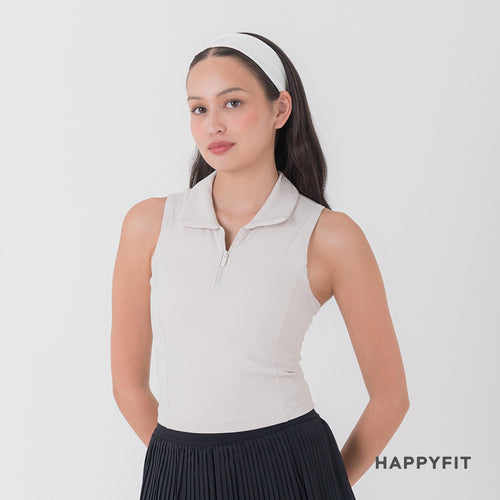 HAPPYFIT Sleeveless Polo Bra Top