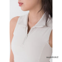 HAPPYFIT Sleeveless Polo Bra Top