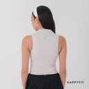HAPPYFIT Sleeveless Polo Bra Top