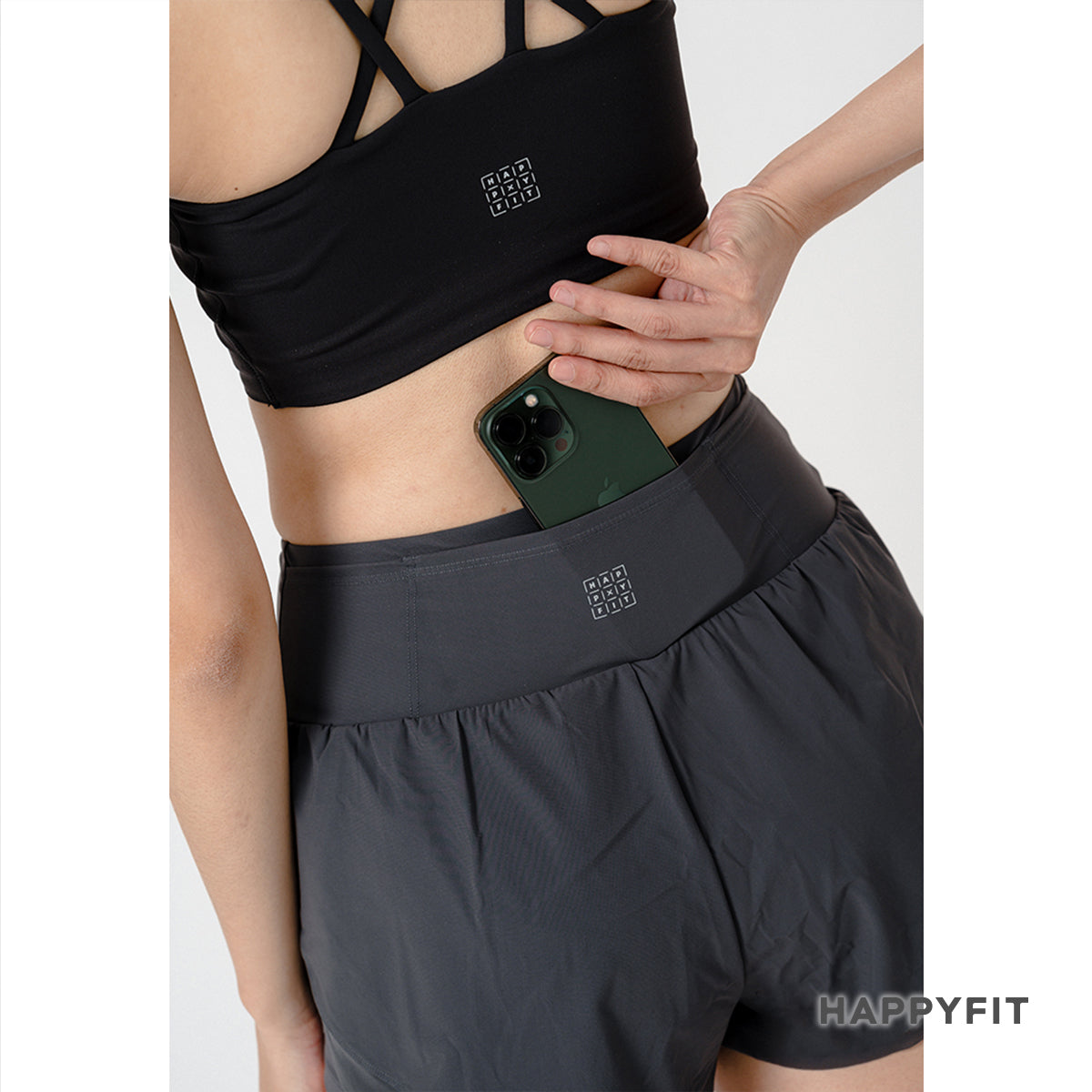 HAPPYFIT Windproof High Waist Short Pant