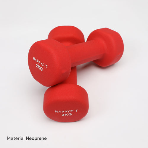 HAPPYFIT Neoprene Dumbbell 2 Kg (2 Pcs)