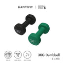 HAPPYFIT Neoprene Dumbbell 3 Kg (2 Pcs)