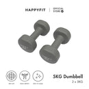 HAPPYFIT Neoprene Dumbbell 5 Kg (2 Pcs)