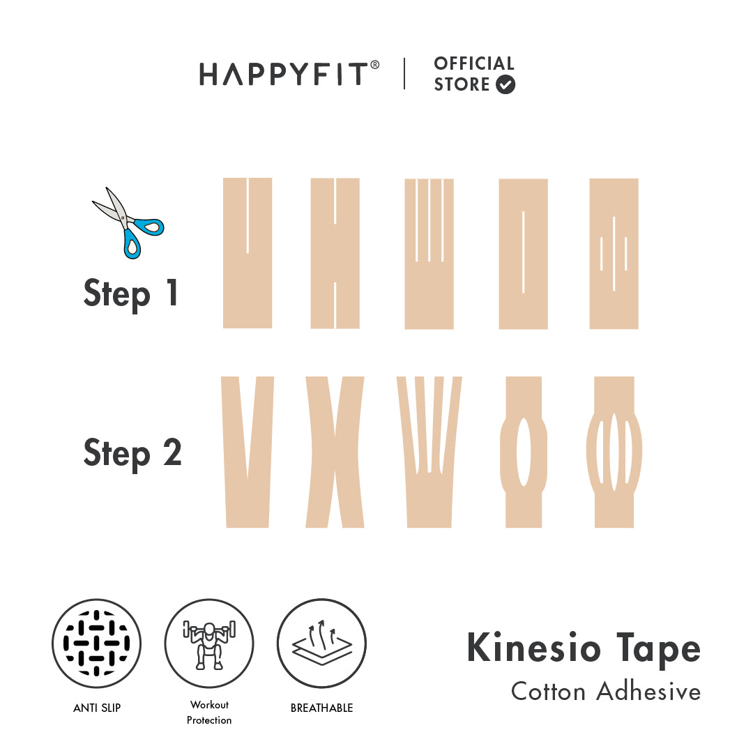 HAPPYFIT Kinesio Support Tape Cotton Coffee