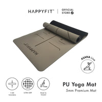 HAPPYFIT Yoga Mat Premium PU 5mm Align