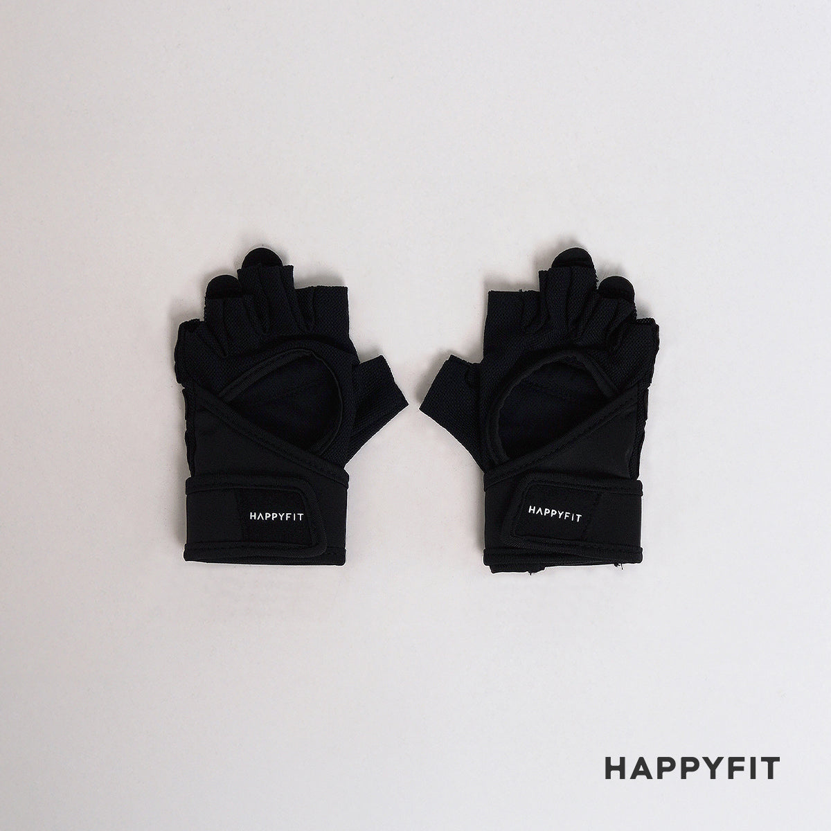 HAPPYFIT Supergrip Training Gloves with Wrist Strap