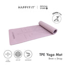 HAPPYFIT [Free Strap] Yoga Mat Tpe 8mm Asana