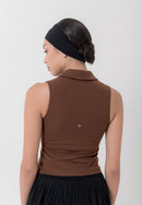 HAPPYFIT Sleeveless Polo Bra Top