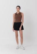 HAPPYFIT Sleeveless Polo Bra Top