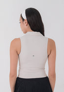 HAPPYFIT Sleeveless Polo Bra Top