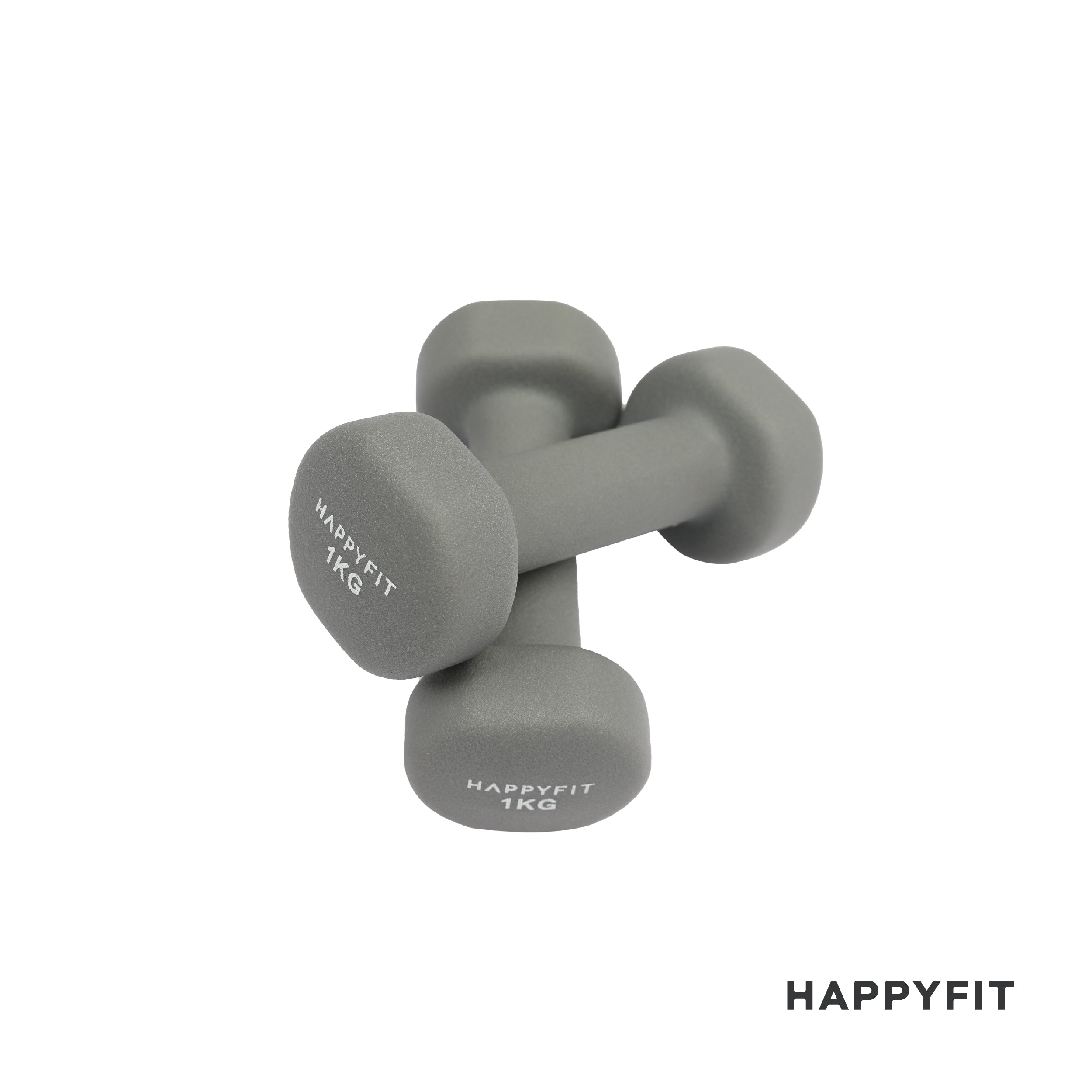 HAPPYFIT Neoprene Dumbbell 1 Kg (2 Pcs)
