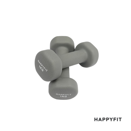HAPPYFIT Neoprene Dumbbell 1 Kg (2 Pcs)