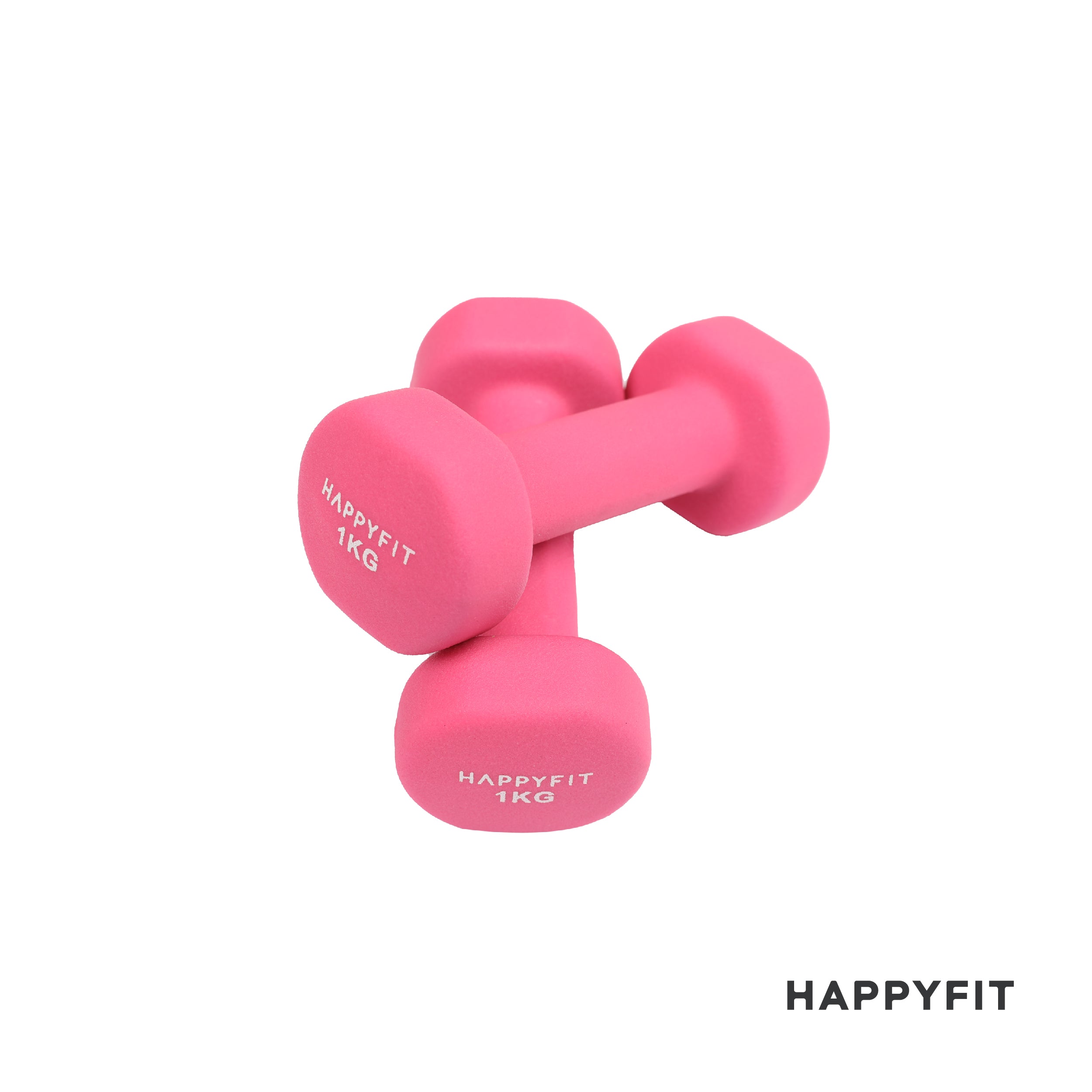 HAPPYFIT Neoprene Dumbbell 1 Kg (2 Pcs)