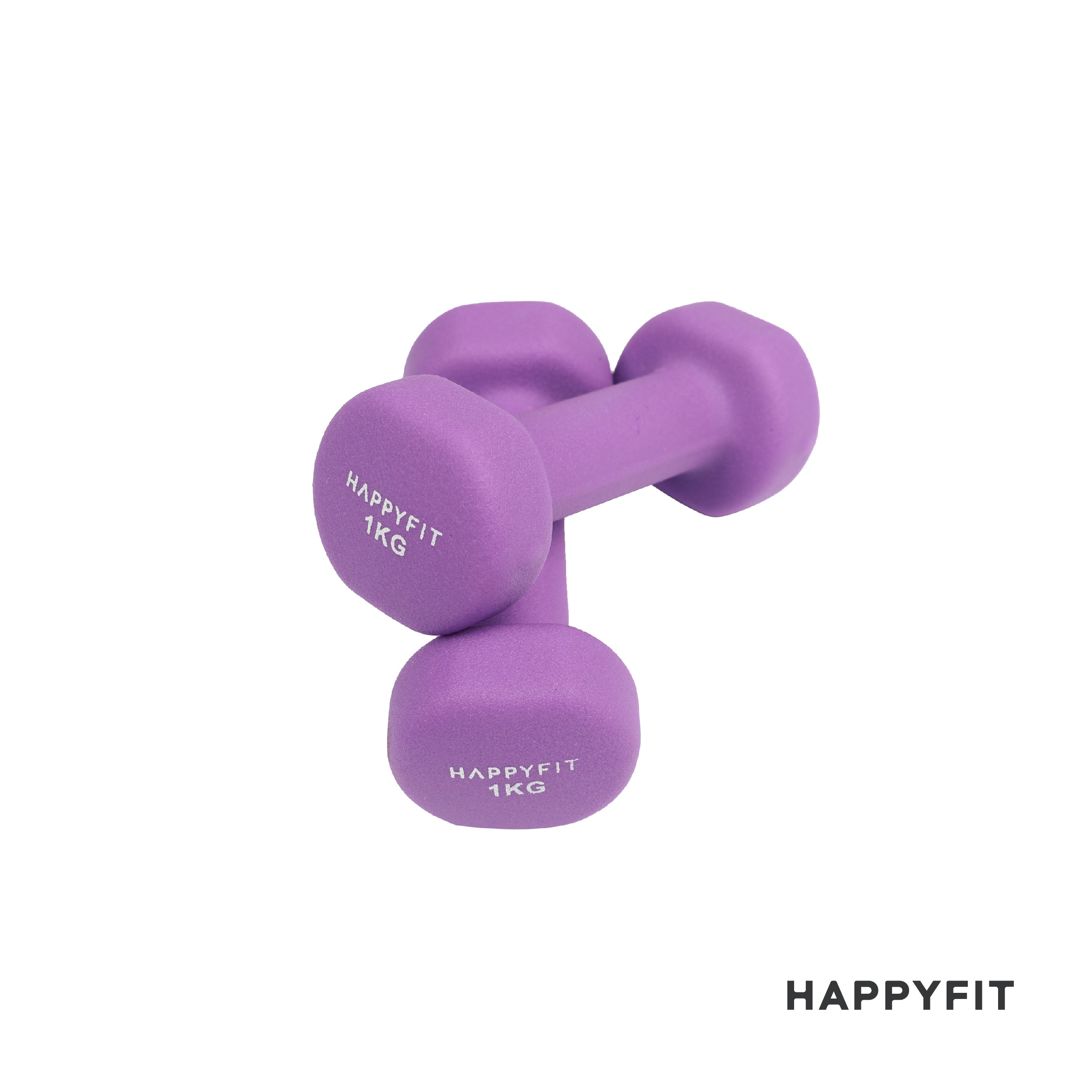 HAPPYFIT Neoprene Dumbbell 1 Kg (2 Pcs)