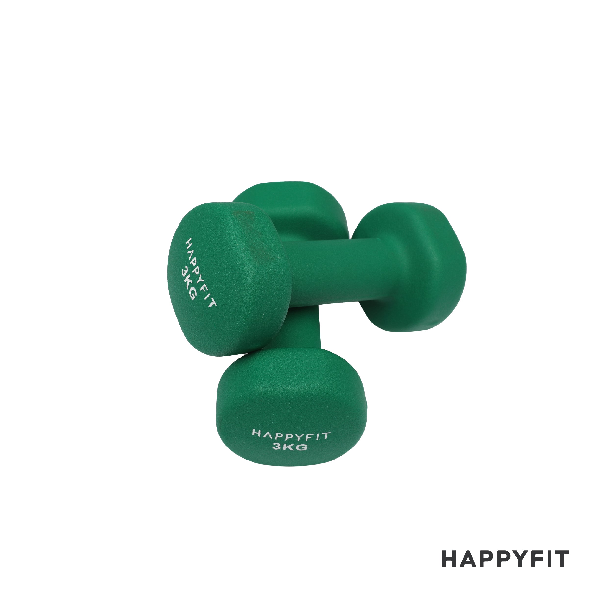 HAPPYFIT Neoprene Dumbbell 3 Kg (2 Pcs)