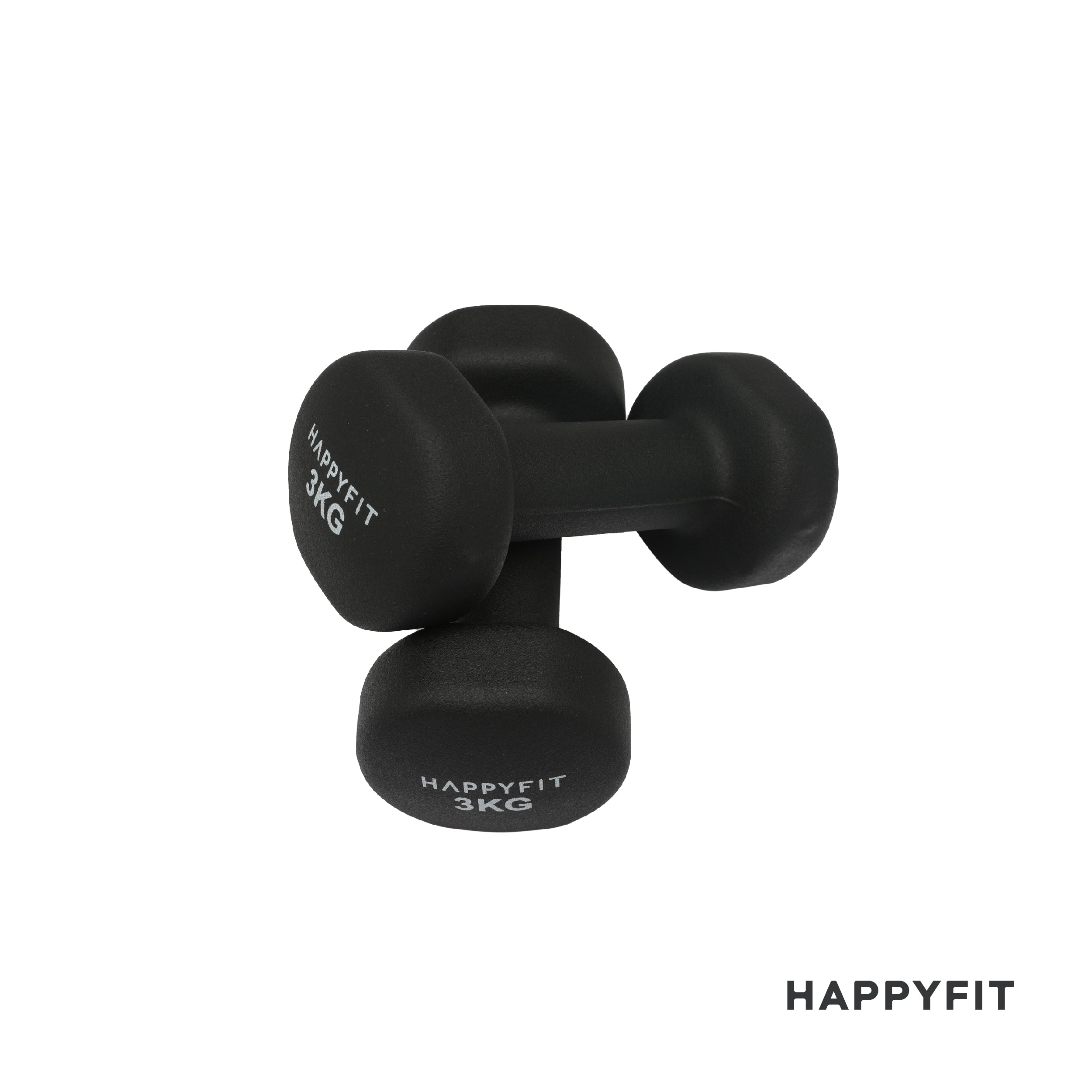 HAPPYFIT Neoprene Dumbbell 3 Kg (2 Pcs)