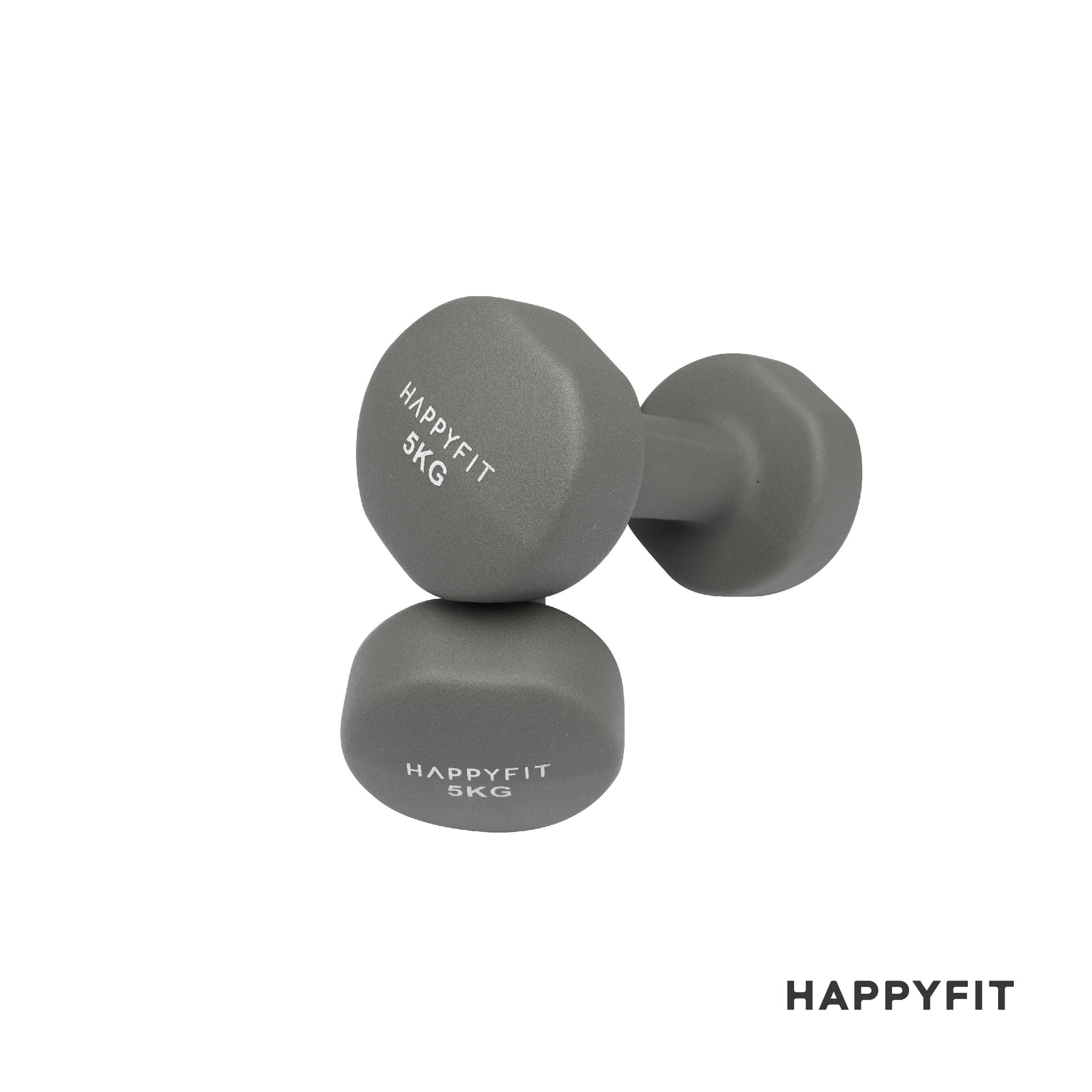 HAPPYFIT Neoprene Dumbbell 5 Kg (2 Pcs)