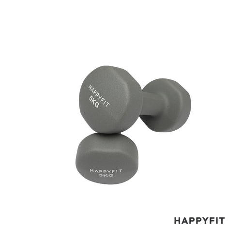 HAPPYFIT Neoprene Dumbbell 5 Kg (2 Pcs)