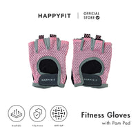 HAPPYFIT FITNESS GLOVES WITH PALM PAD
