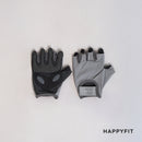 HAPPYFIT Fitness Gloves with Palm Pad & Anti Slip Silicone Dots