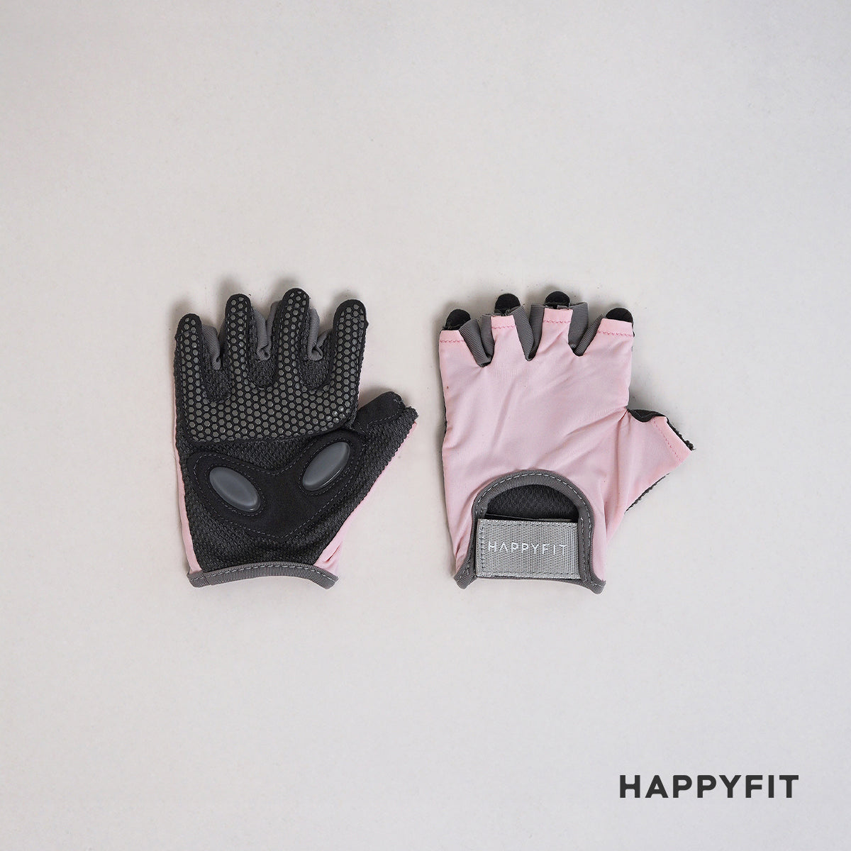 HAPPYFIT Fitness Gloves with Palm Pad & Anti Slip Silicone Dots